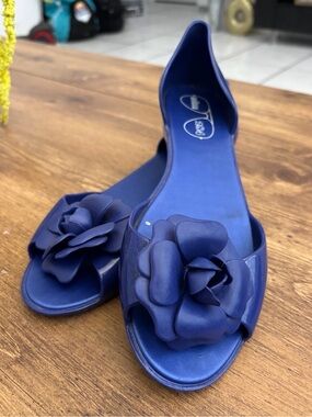 Melissa peep toe bow flats